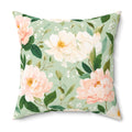 Blush Peonies Decorative Pillow | Square Throw Pillow