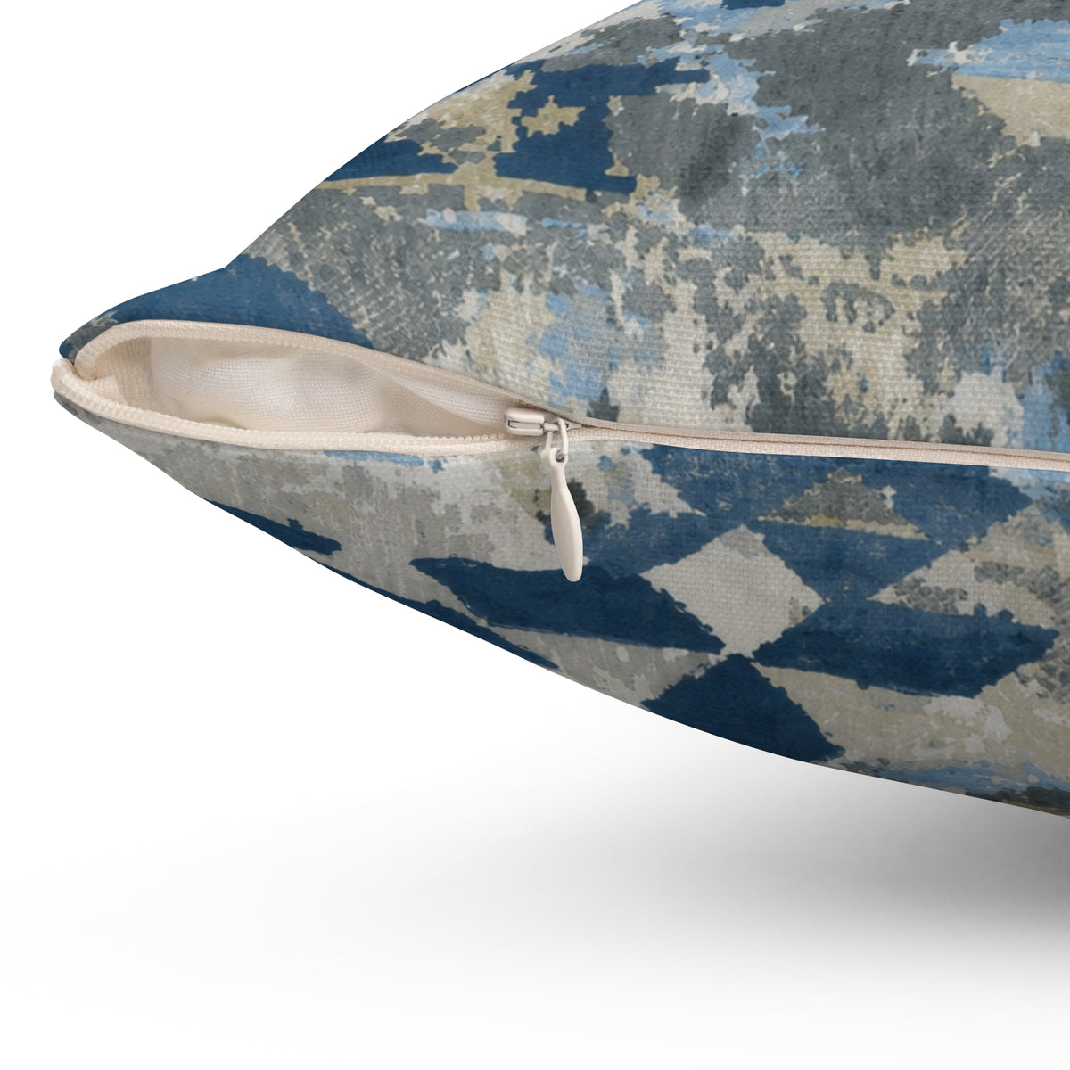 Abstract Blue Geo Pattern Pillow | Modern Decorative Throw Pillow