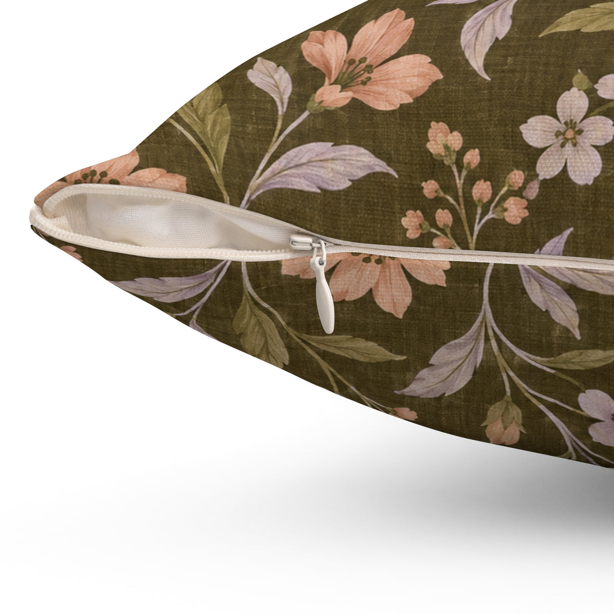 Vintage Floral Pattern Spun Polyester Pillow | Botanical Throw Pillow