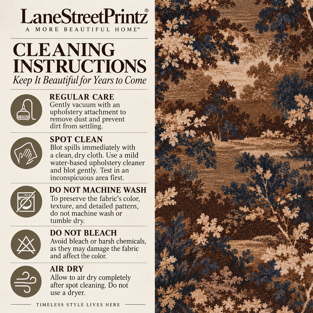 Vintage Brown Toile Landscape Pillow | Square Throw Pillow