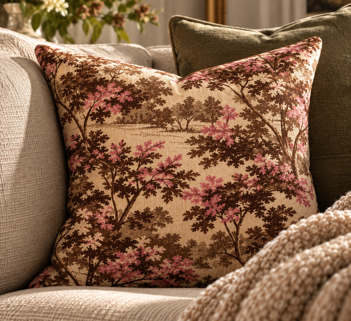 Spun Polyester Square Pillow