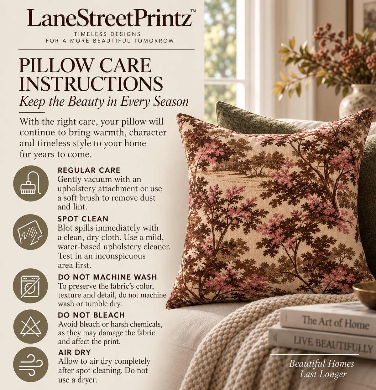 Spun Polyester Square Pillow