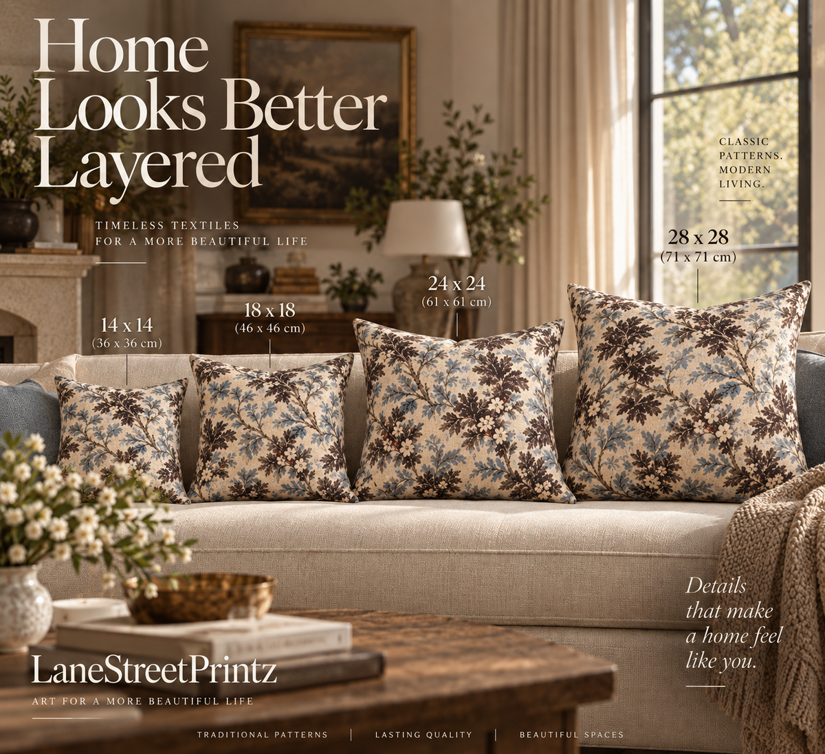Spun Polyester Square Pillow