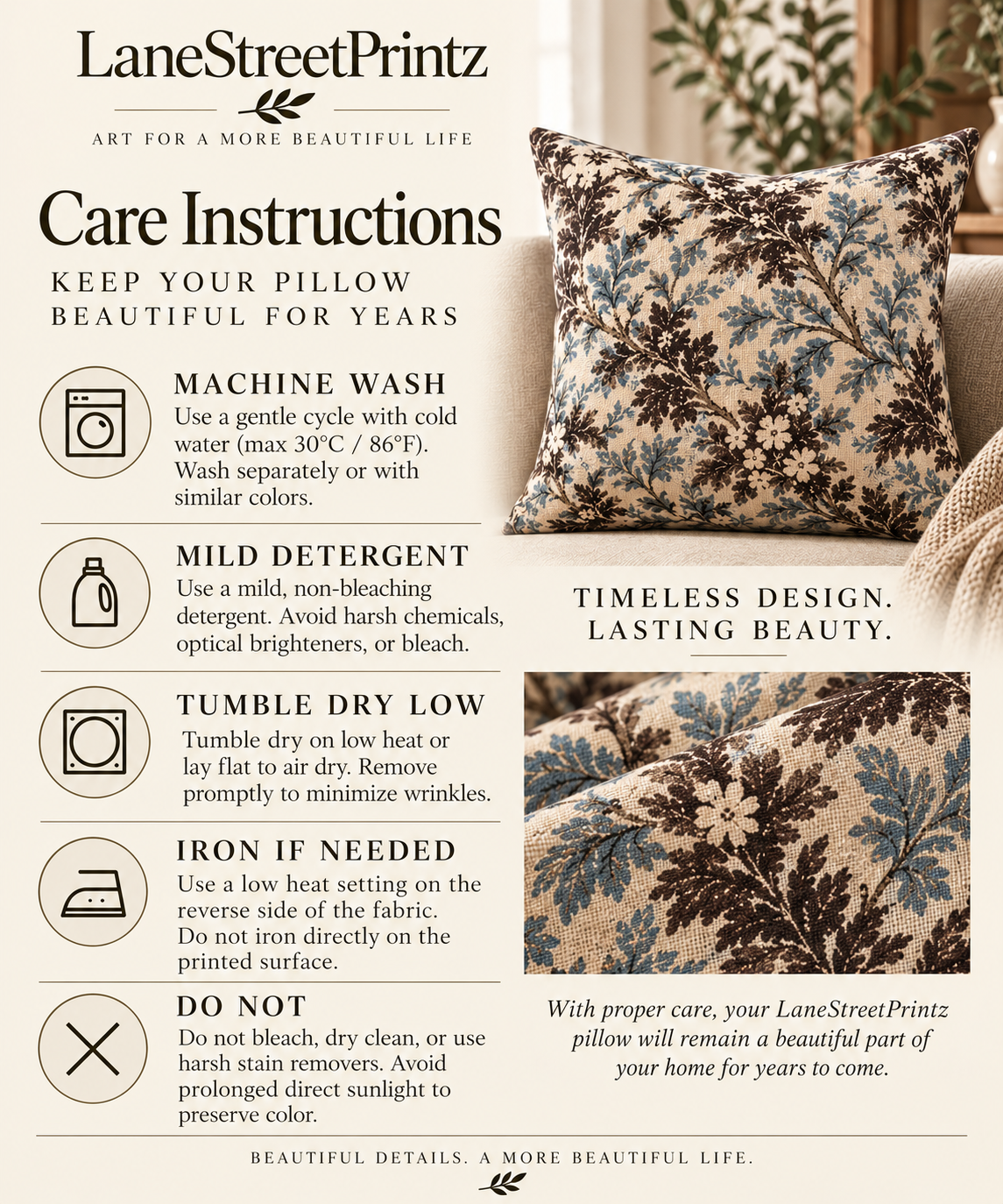 Spun Polyester Square Pillow