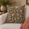 Vintage Floral Pattern Spun Polyester Pillow | Botanical Throw Pillow