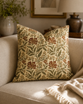 Botanical Floral Pattern Spun Polyester Pillow | Vintage Leaf Vine Throw